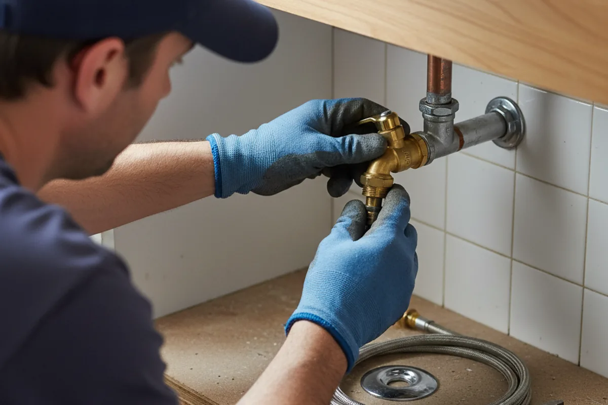 Shutoff valve and fitting work during Emergency Plumbing in Sparta